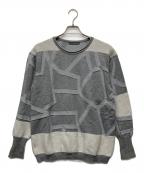 ISSEY MIYAKE MENイッセイミヤケメン）の古着「総柄コットンニット/ME81KN212」｜グレー
