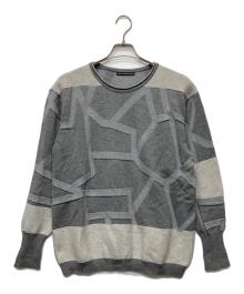 ISSEY MIYAKE MEN（イッセイミヤケメン）の古着「総柄コットンニット/ME81KN212」｜グレー