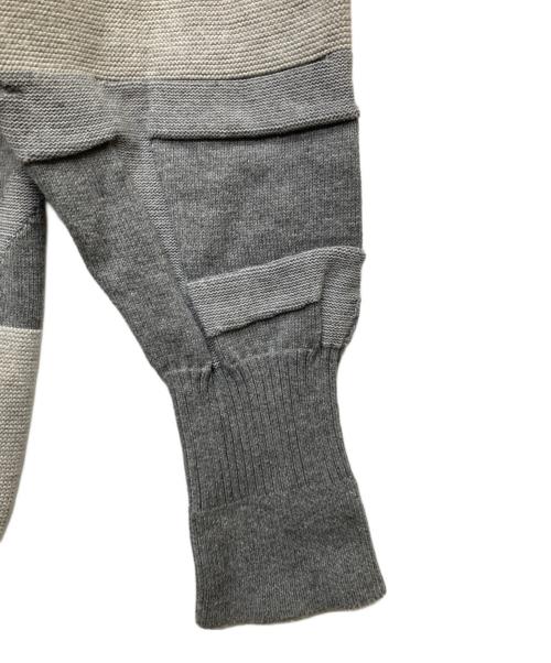 ISSEY MIYAKE MEN（イッセイミヤケメン）ISSEY MIYAKE MEN (イッセイミヤケメン) 総柄コットンニット/ME81KN212 グレー サイズ:2の古着・服飾アイテム