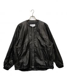 UNTRACE（アントレース）の古着「Leather Zipper Cardigan/109」｜ブラック