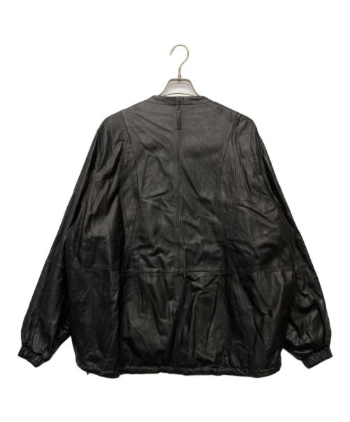 UNTRACE（アントレース）UNTRACE (アントレース) Leather Zipper Cardigan/109 ブラック サイズ:2の古着・服飾アイテム