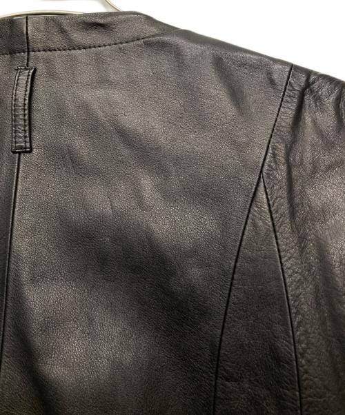 UNTRACE（アントレース）UNTRACE (アントレース) Leather Zipper Cardigan/109 ブラック サイズ:2の古着・服飾アイテム