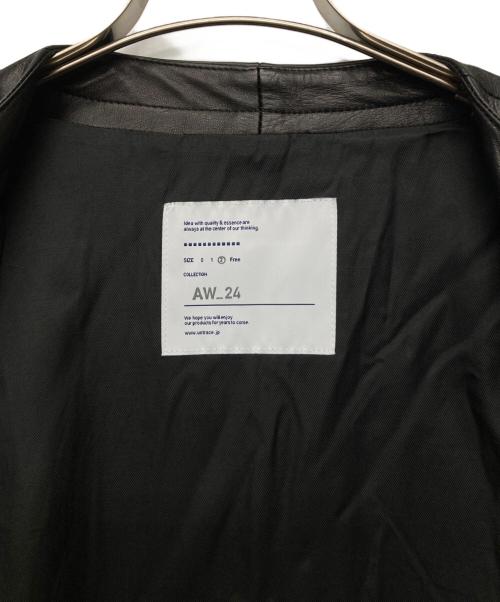 UNTRACE（アントレース）UNTRACE (アントレース) Leather Zipper Cardigan/109 ブラック サイズ:2の古着・服飾アイテム