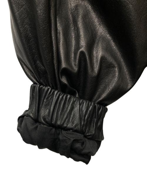 UNTRACE（アントレース）UNTRACE (アントレース) Leather Zipper Cardigan/109 ブラック サイズ:2の古着・服飾アイテム