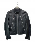 Maison Margielaメゾンマルジェラ）の古着「八の字ライダースジャケット/S50AM0380 SY1350」｜ブラック