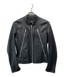 Maison Margiela（メゾンマルジェラ）の古着「八の字ライダースジャケット/S50AM0380 SY1350」｜ブラック