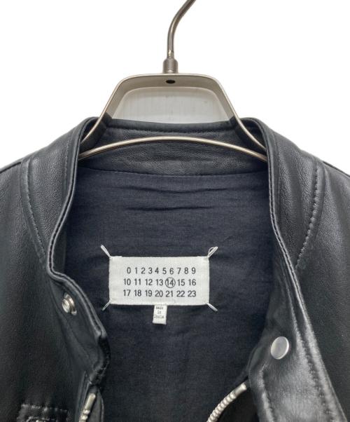 Maison Margiela（メゾンマルジェラ）Maison Margiela (メゾンマルジェラ) 八の字ライダースジャケット/S50AM0380 SY1350 ブラック サイズ:44の古着・服飾アイテム