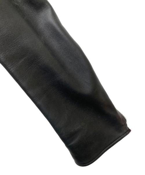 Maison Margiela（メゾンマルジェラ）Maison Margiela (メゾンマルジェラ) 八の字ライダースジャケット/S50AM0380 SY1350 ブラック サイズ:44の古着・服飾アイテム