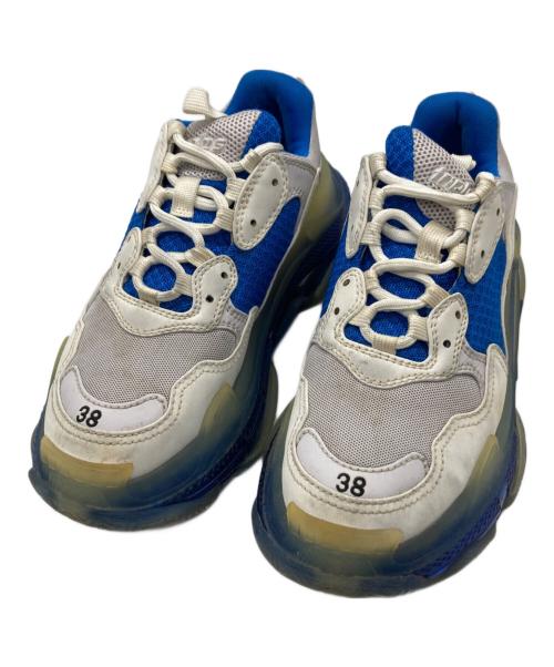 BALENCIAGA（バレンシアガ）BALENCIAGA (バレンシアガ) Triple S/544351 ブルー×ホワイト サイズ:25cmの古着・服飾アイテム