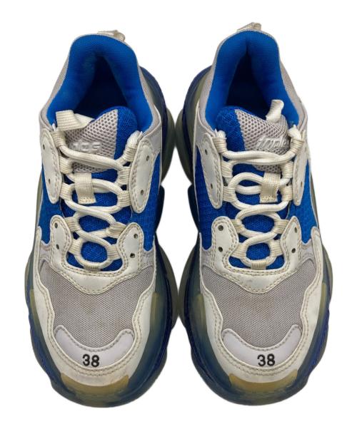 BALENCIAGA（バレンシアガ）BALENCIAGA (バレンシアガ) Triple S/544351 ブルー×ホワイト サイズ:25cmの古着・服飾アイテム