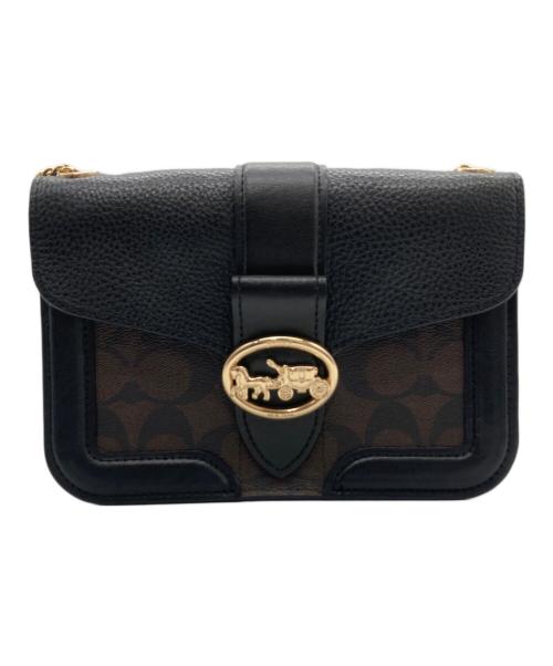 COACH（コーチ）COACH (コーチ) ジョージー クロスボディ シグネチャー バッグ/7287 ブラウンの古着・服飾アイテム