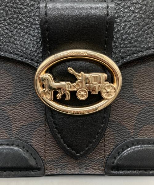 COACH（コーチ）COACH (コーチ) ジョージー クロスボディ シグネチャー バッグ/7287 ブラウンの古着・服飾アイテム