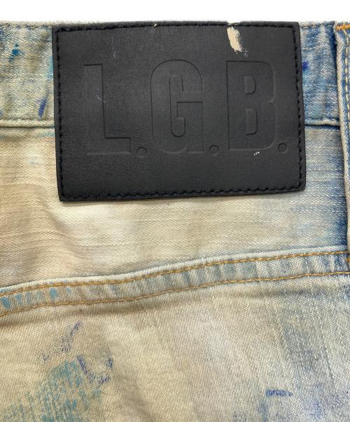L.G.B（ルグランブルー）L.G.B (ルグランブルー) パッチワークペイント加工デニムパンツ/SARROUEL-B2D ブルー サイズ:32の古着・服飾アイテム