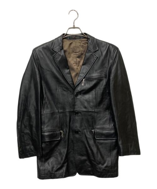 GAULTIER HOMME objet（ゴルチエオムオブジェ）GAULTIER HOMME objet (ゴルチエオムオブジェ) 3B レザージャケット ブラック サイズ:46の古着・服飾アイテム