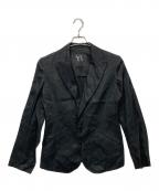 Y'sワイズ）の古着「総柄テーラードジャケット/YM-J04-314」｜ブラック