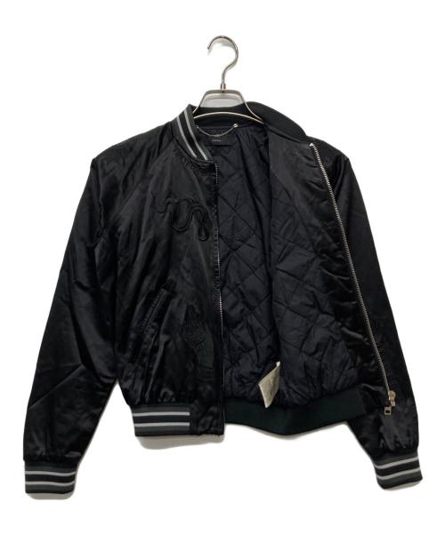 DIESEL（ディーゼル）DIESEL (ディーゼル) 刺繍ジップブルゾン ブラック サイズ:ＸＳの古着・服飾アイテム