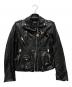 DIESEL（ディーゼル）の古着「スタッズザーライダースジャケット」｜ブラック