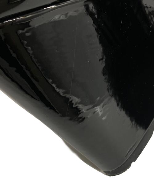 PRADA（プラダ）PRADA (プラダ) ウェッジソールエナメルパンプス ブラック サイズ:24.5cmの古着・服飾アイテム