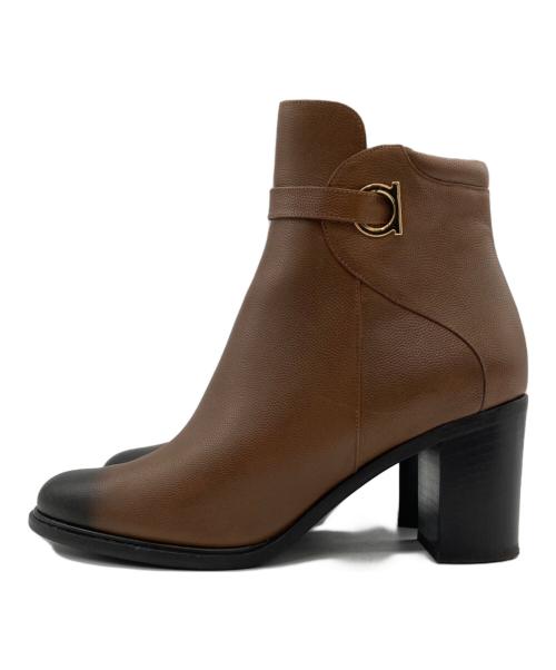 Salvatore Ferragamo（サルヴァトーレ フェラガモ）Salvatore Ferragamo (サルヴァトーレ フェラガモ) FLORIANブーツ ブラウン サイズ:7の古着・服飾アイテム