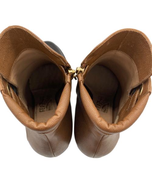 Salvatore Ferragamo（サルヴァトーレ フェラガモ）Salvatore Ferragamo (サルヴァトーレ フェラガモ) FLORIANブーツ ブラウン サイズ:7の古着・服飾アイテム