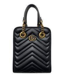 GUCCI（グッチ）の古着「GG MARMONT DTDHT バッグ/696123」｜ブラック