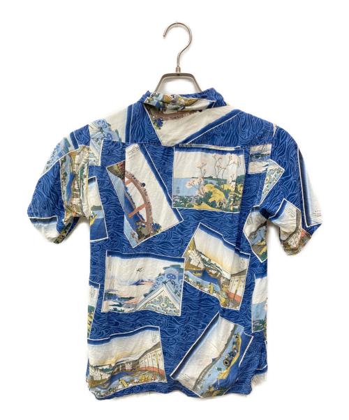 Sun Surf（サンサーフ）Sun Surf (サンサーフ) 葛飾北斎 (カツシカホクサイ) 江戸五景 半袖シャツ/SS38469 ブルー サイズ:xsの古着・服飾アイテム
