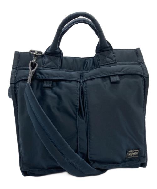 PORTER（ポーター）PORTER (ポーター) PX TANKER 2WAY VERTICAL TOTE BAG (M) ネイビーの古着・服飾アイテム