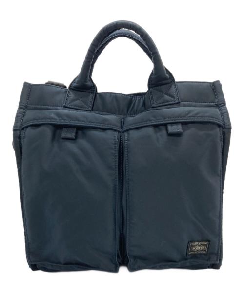 PORTER（ポーター）PORTER (ポーター) PX TANKER 2WAY VERTICAL TOTE BAG (M) ネイビーの古着・服飾アイテム