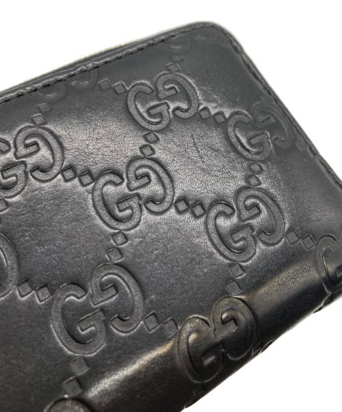 GUCCI（グッチ）GUCCI (グッチ) ラウンドファスナーコインケース ブラックの古着・服飾アイテム