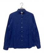 LUIGI BORRELLIルイジボレッリ）の古着「リネンコットンポプリンカプリカジュアルシャツ/SR44869」｜ブルー