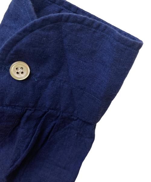 LUIGI BORRELLI（ルイジボレッリ）LUIGI BORRELLI (ルイジボレッリ) リネンコットンポプリンカプリカジュアルシャツ/SR44869 ブルー サイズ:ＸＸＬの古着・服飾アイテム