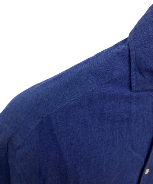 LUIGI BORRELLI（ルイジボレッリ）LUIGI BORRELLI (ルイジボレッリ) リネンコットンポプリンカプリカジュアルシャツ/SR44869 ブルー サイズ:ＸＸＬの古着・服飾アイテム