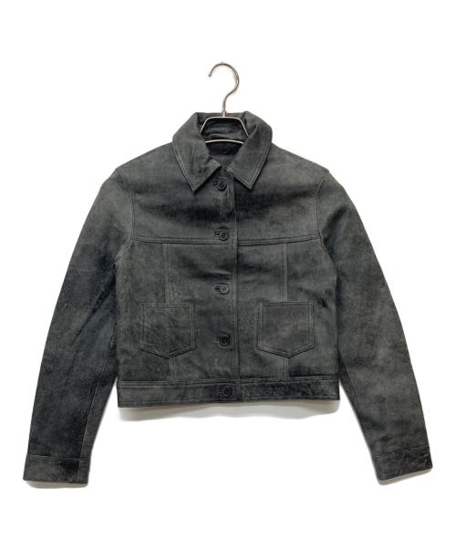 ALL SAINTS（オールセインツ）ALL SAINTS (オールセインツ) REMY SUEDE TRUCKER JACKET/WL586Z ブラック サイズ:UK4の古着・服飾アイテム