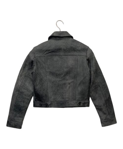 ALL SAINTS（オールセインツ）ALL SAINTS (オールセインツ) REMY SUEDE TRUCKER JACKET/WL586Z ブラック サイズ:UK4の古着・服飾アイテム