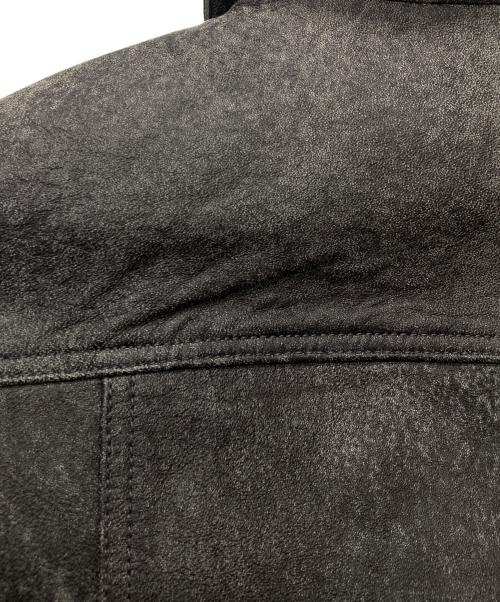 ALL SAINTS（オールセインツ）ALL SAINTS (オールセインツ) REMY SUEDE TRUCKER JACKET/WL586Z ブラック サイズ:UK4の古着・服飾アイテム