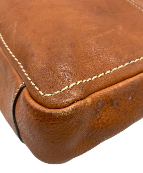 土屋鞄（ツチヤカバン）土屋鞄 (ツチヤカバン) スクエアレザーショルダーバッグ ベージュの古着・服飾アイテム