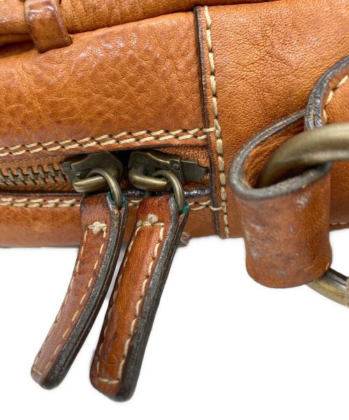 土屋鞄（ツチヤカバン）土屋鞄 (ツチヤカバン) スクエアレザーショルダーバッグ ベージュの古着・服飾アイテム