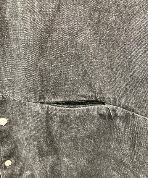SIMPLY COMPLICATED（シンプリーコンプリケイティド）simply complicated (シンプリーコンプリケイティド) BF DENIM SHIRT グレー サイズ:Lの古着・服飾アイテム