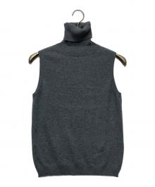 HERMES（エルメス）の古着「ノースリーブカシミヤニット」｜グレー