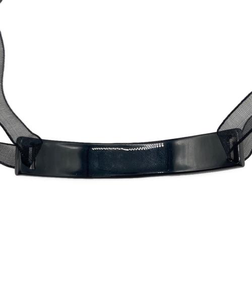 Christian Dior（クリスチャン ディオール）Christian Dior (クリスチャン ディオール) プレートロゴチョーカーネックレス ブラック×レッドの古着・服飾アイテム