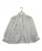 nest Robeネストローブ）の古着「フリルブラウス/01231-1307」｜ホワイト