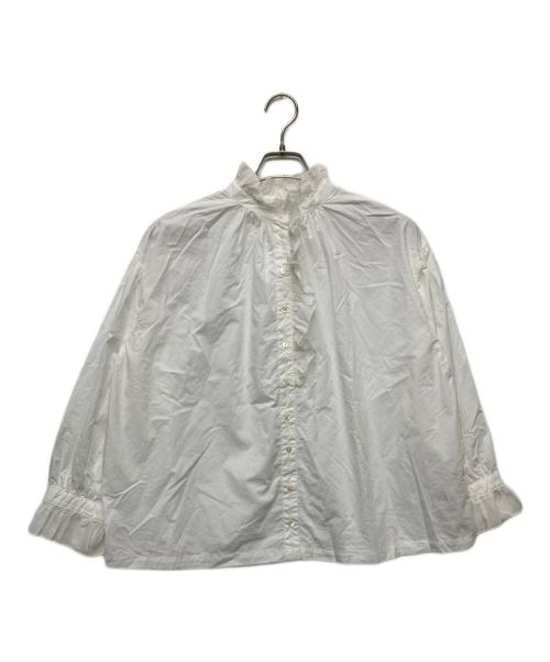nest Robe（ネストローブ）nest Robe (ネストローブ) フリルブラウス/01231-1307 ホワイト サイズ:FREEの古着・服飾アイテム