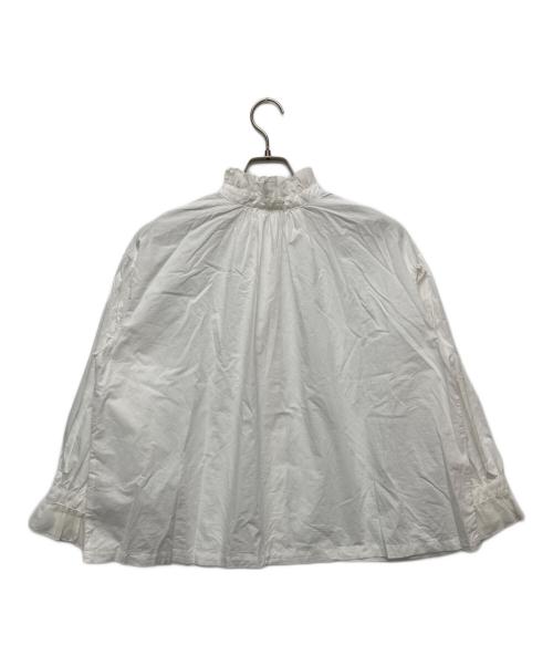 nest Robe（ネストローブ）nest Robe (ネストローブ) フリルブラウス/01231-1307 ホワイト サイズ:FREEの古着・服飾アイテム