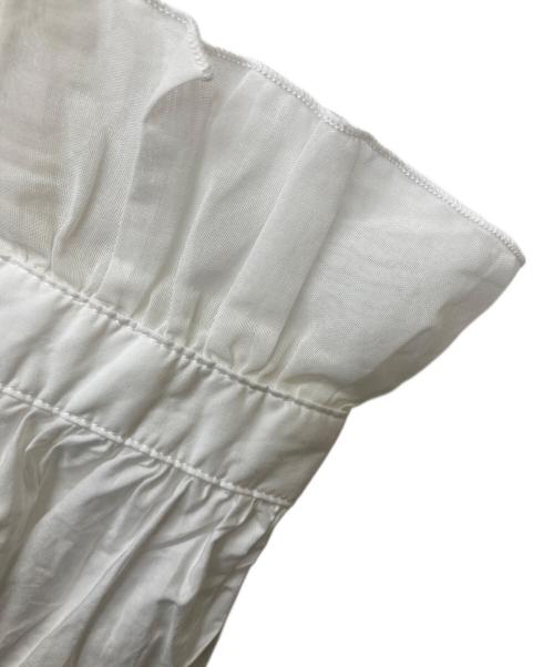 nest Robe（ネストローブ）nest Robe (ネストローブ) フリルブラウス/01231-1307 ホワイト サイズ:FREEの古着・服飾アイテム