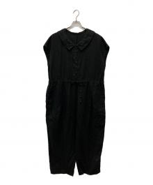 nest Robe（ネストローブ）の古着「リネン衿付きサロペット/01251-1065」｜ブラック