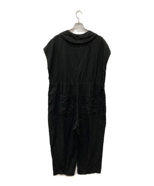 nest Robe（ネストローブ）nest Robe (ネストローブ) リネン衿付きサロペット/01251-1065 ブラック サイズ:ＦＲＥＥの古着・服飾アイテム