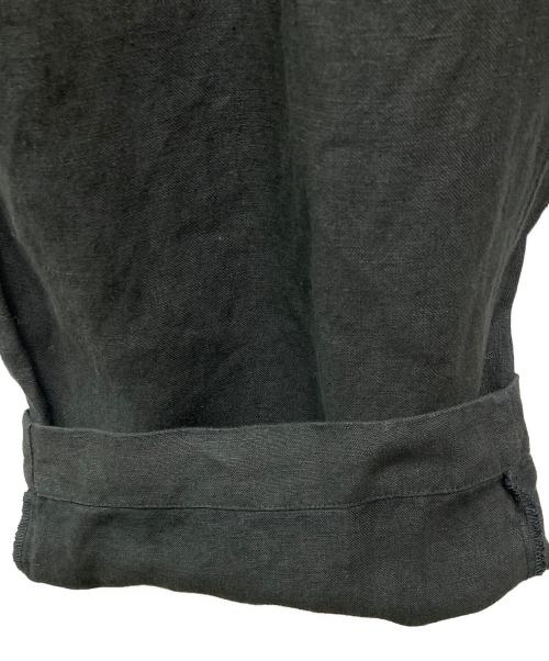 nest Robe（ネストローブ）nest Robe (ネストローブ) リネン衿付きサロペット/01251-1065 ブラック サイズ:ＦＲＥＥの古着・服飾アイテム