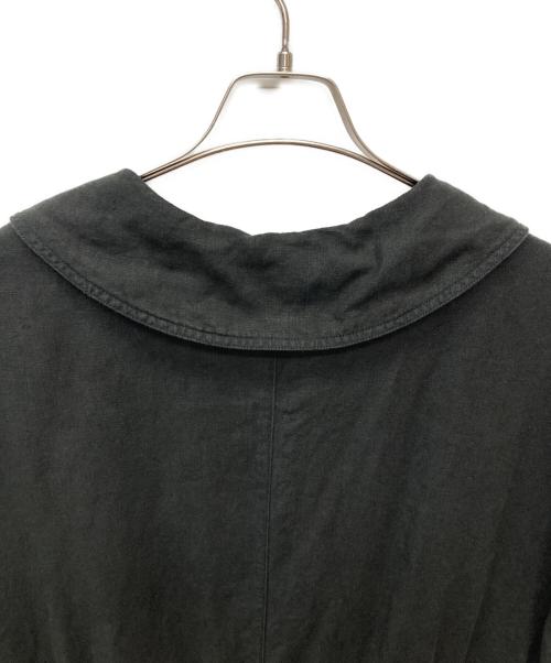 nest Robe（ネストローブ）nest Robe (ネストローブ) リネン衿付きサロペット/01251-1065 ブラック サイズ:ＦＲＥＥの古着・服飾アイテム