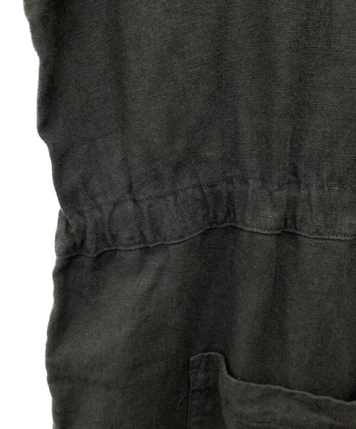 nest Robe（ネストローブ）nest Robe (ネストローブ) リネン衿付きサロペット/01251-1065 ブラック サイズ:ＦＲＥＥの古着・服飾アイテム