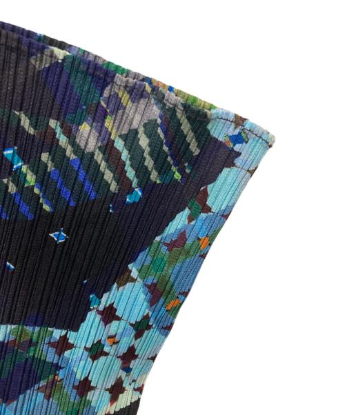 PLEATS PLEASE（プリーツプリーズ）PLEATS PLEASE (プリーツプリーズ) 総柄プリーツパンツ/PP93-JF682 ブラック×ネイビー サイズ:1の古着・服飾アイテム